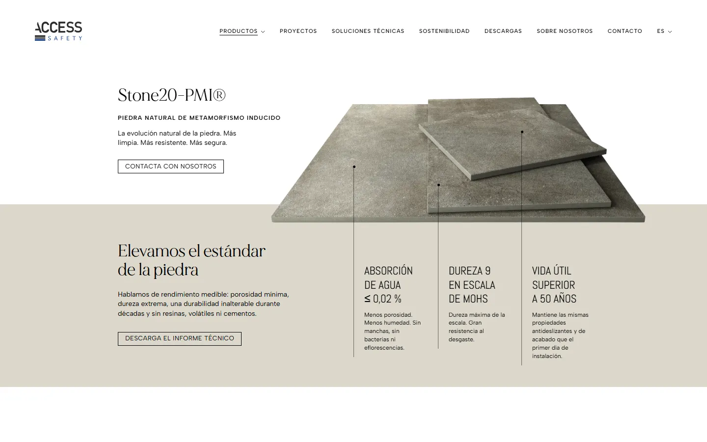 Fiche produit Stone20 PMI avec ses performances techniques