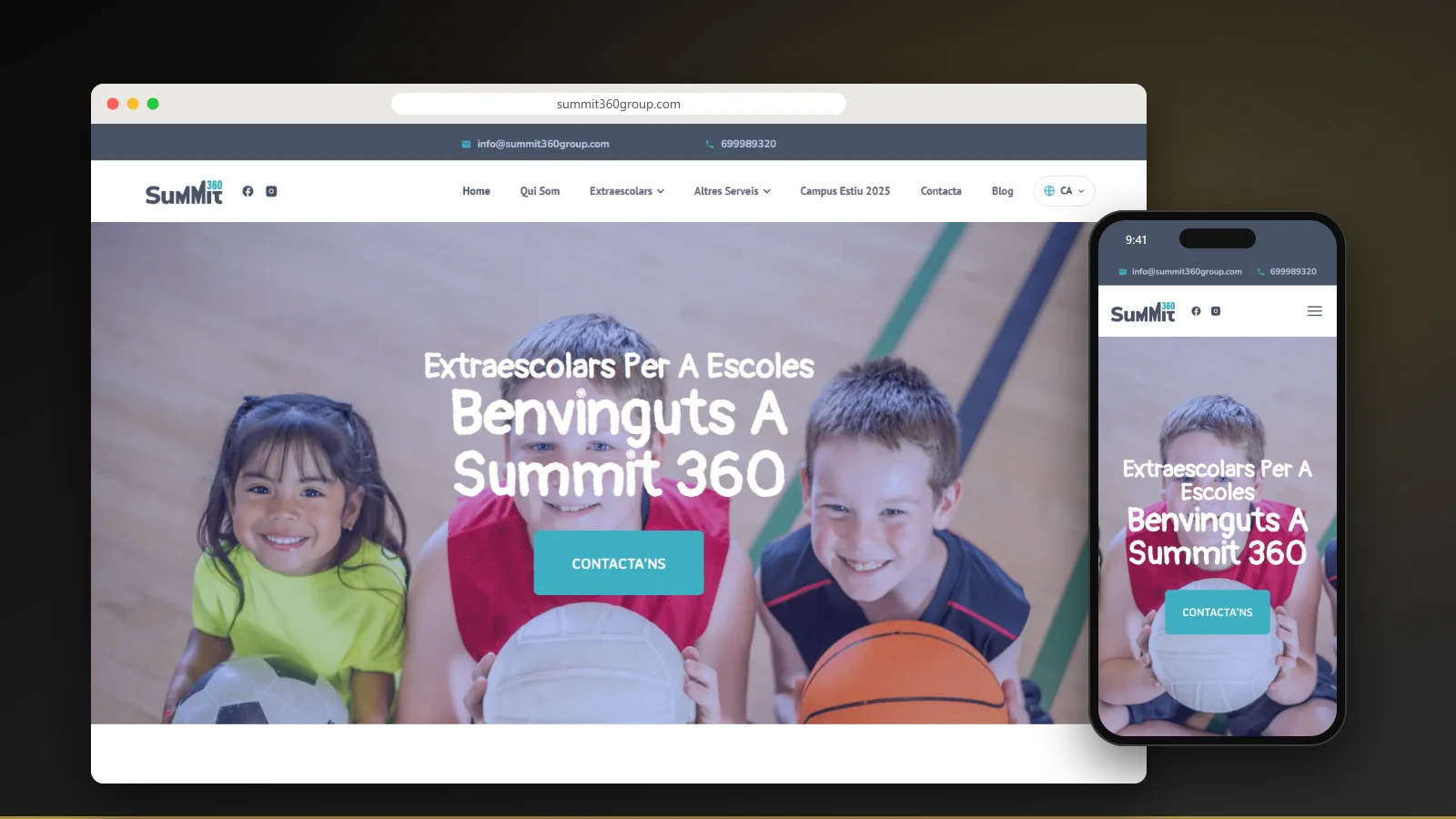 Capture du site de Summit 360 Group - Étude de cas Ad2Place