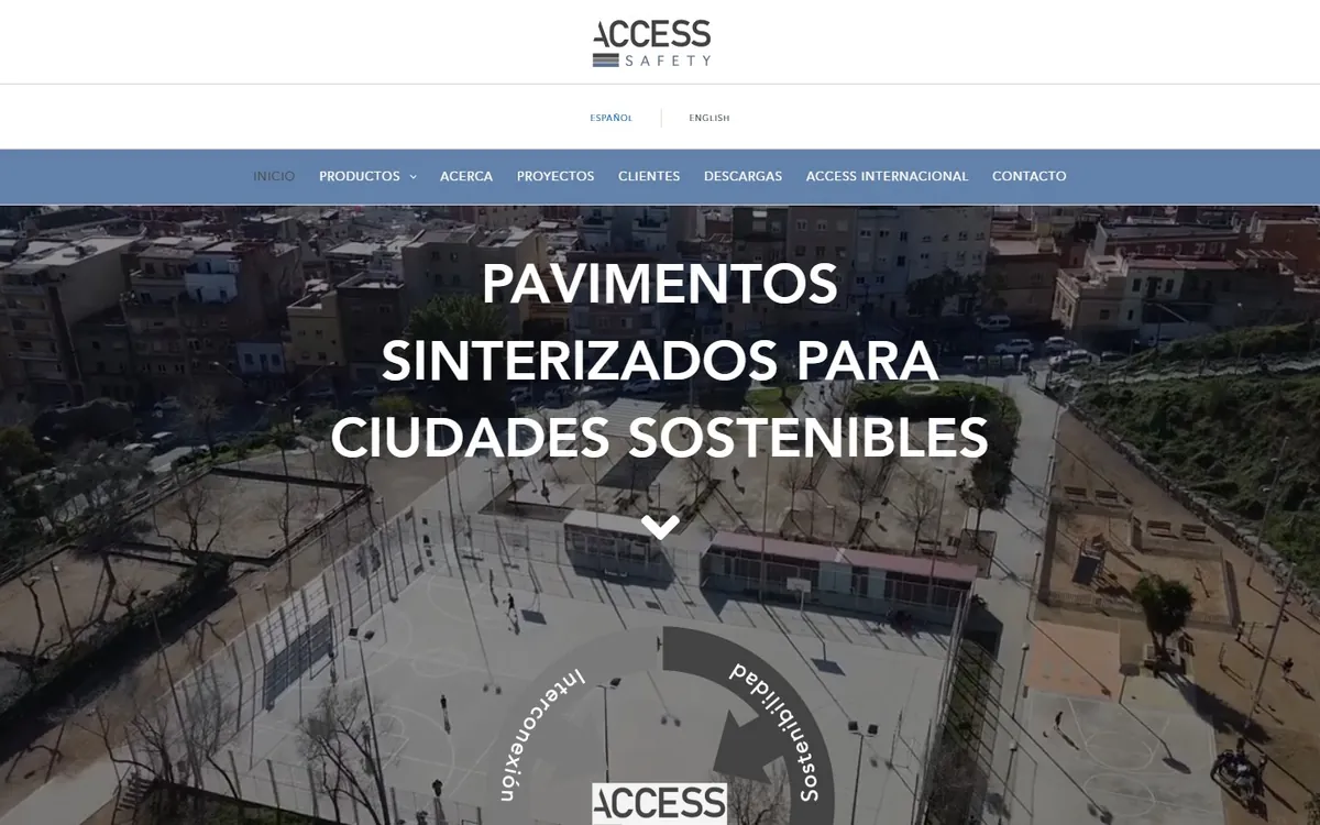 Portada de la web de Access Safety diseñada por Ad2Place